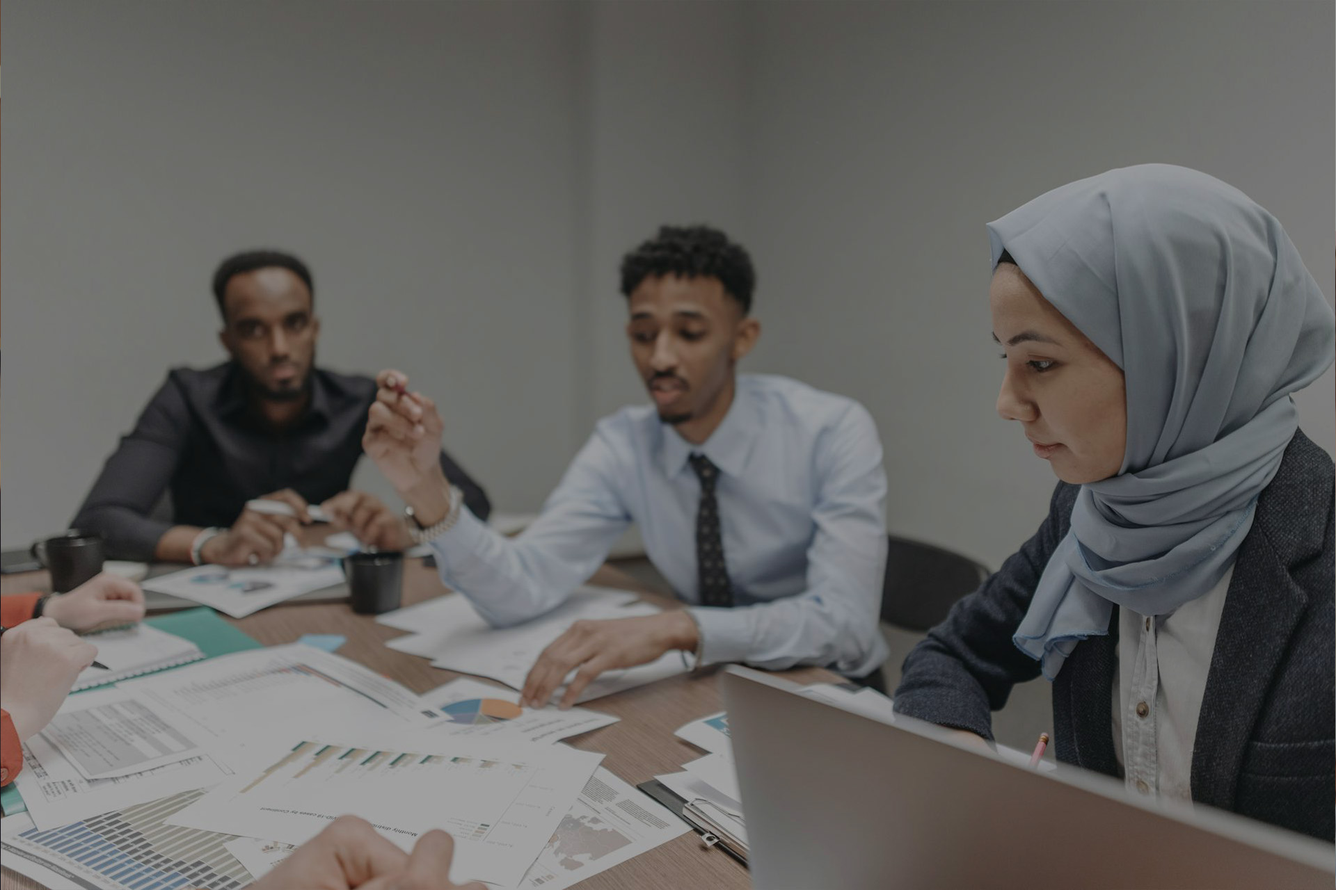 team collaborating in a meeting